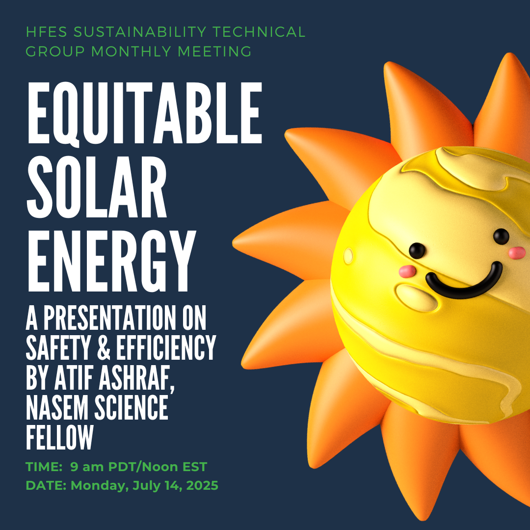 Equitable Solar Energy presented by Atif Ashraf at July Sustainable TG Meeting on July 14